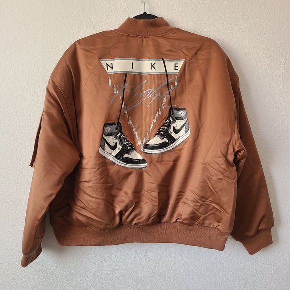Nike Womens Air Jordan Flight Renegade Bomber Jacket DQ9802-215 Size S